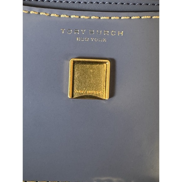 Tory Burch Britten Smooth Chain Wallet w/Wristlet in Dark Lotus (Purple) - Picture 4 of 7